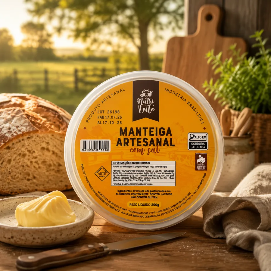 Manteiga Artesanal com Sal - queijo artesanal NutriLeite Sorocaba