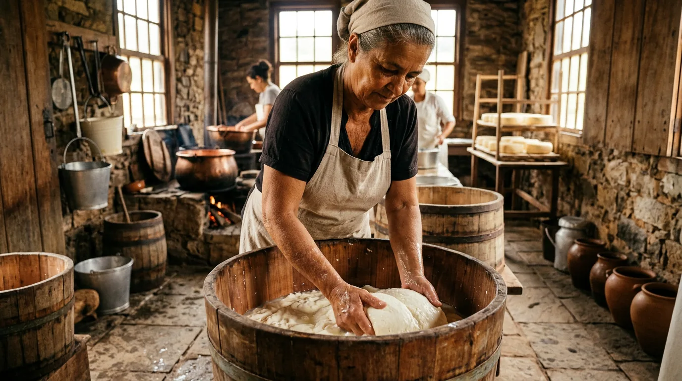 Produção artesanal de queijos NutriLeite em Sorocaba SP - processo tradicional